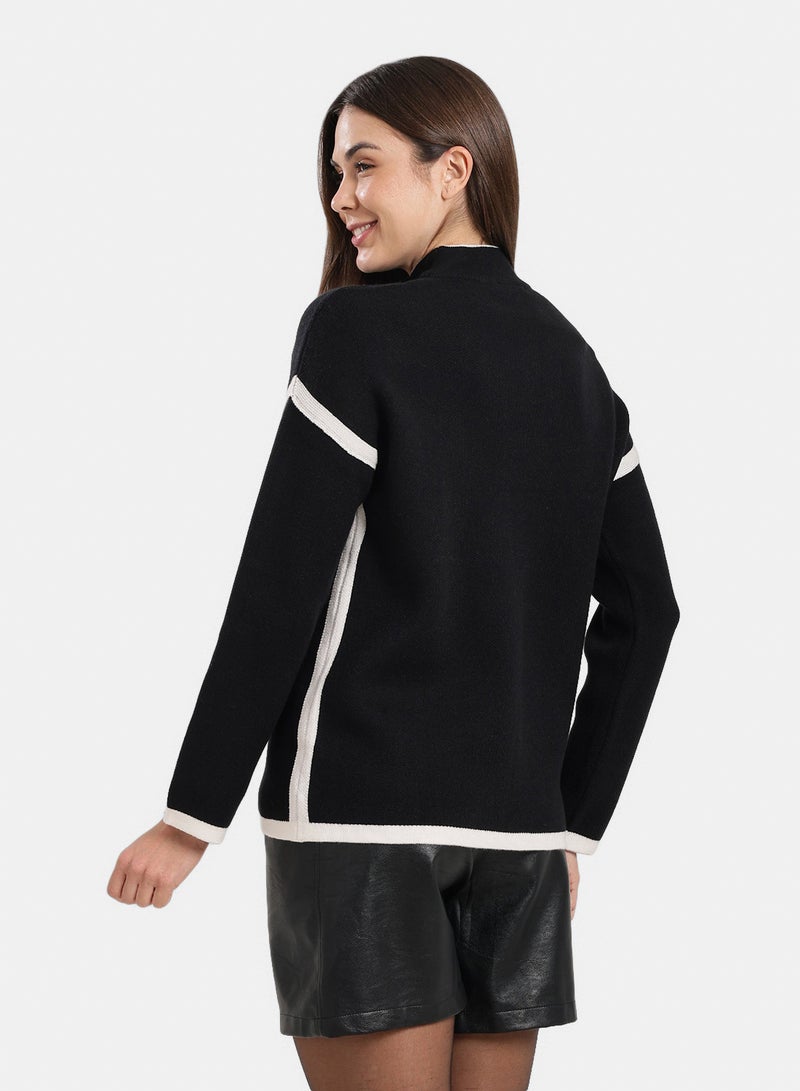 Clue Contrast-Trim Wool Pullover - Image 4